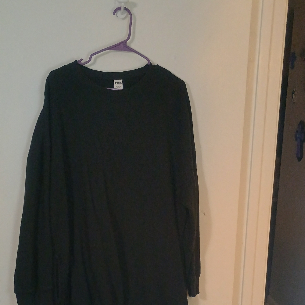 Pink  by Victoria Secrets Long Black sweatshirt